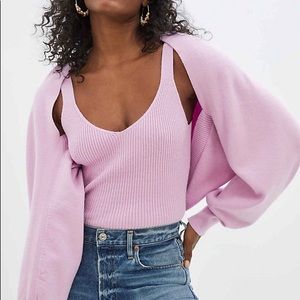 Anthropologie Davina Sweater Set Lilac 3X